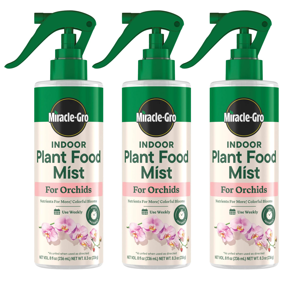 Miracle-Gro Orchid Mist bottle front ready to feed indoor orchids