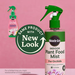 Miracle-Gro Orchid Mist spray-action shows easy application