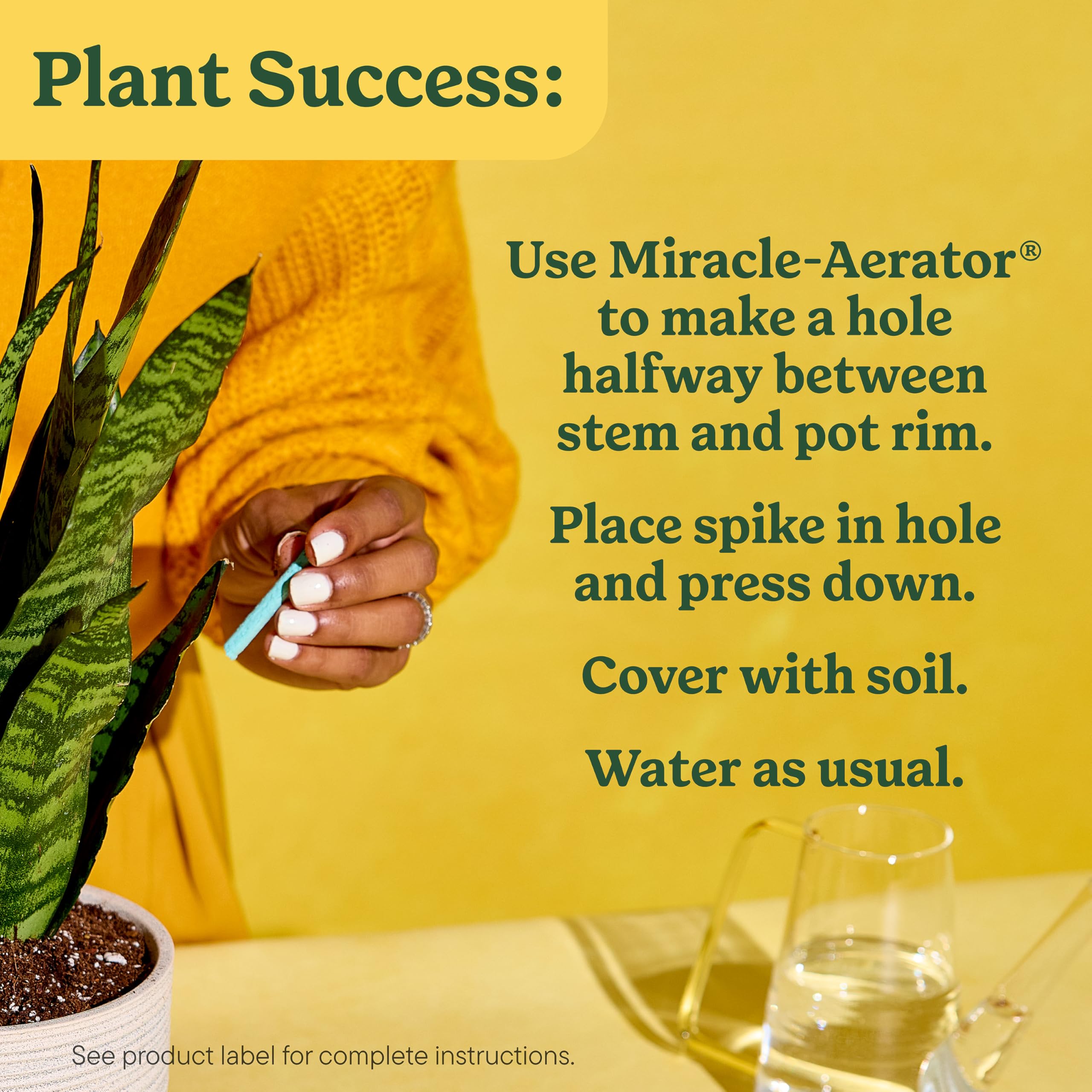 Spikes sized for 3-4 inch pots delivering targeted plant nourishment