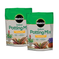 Miracle-Gro Indoor Potting Mix bag 6qt front view supports healthy indoor plants