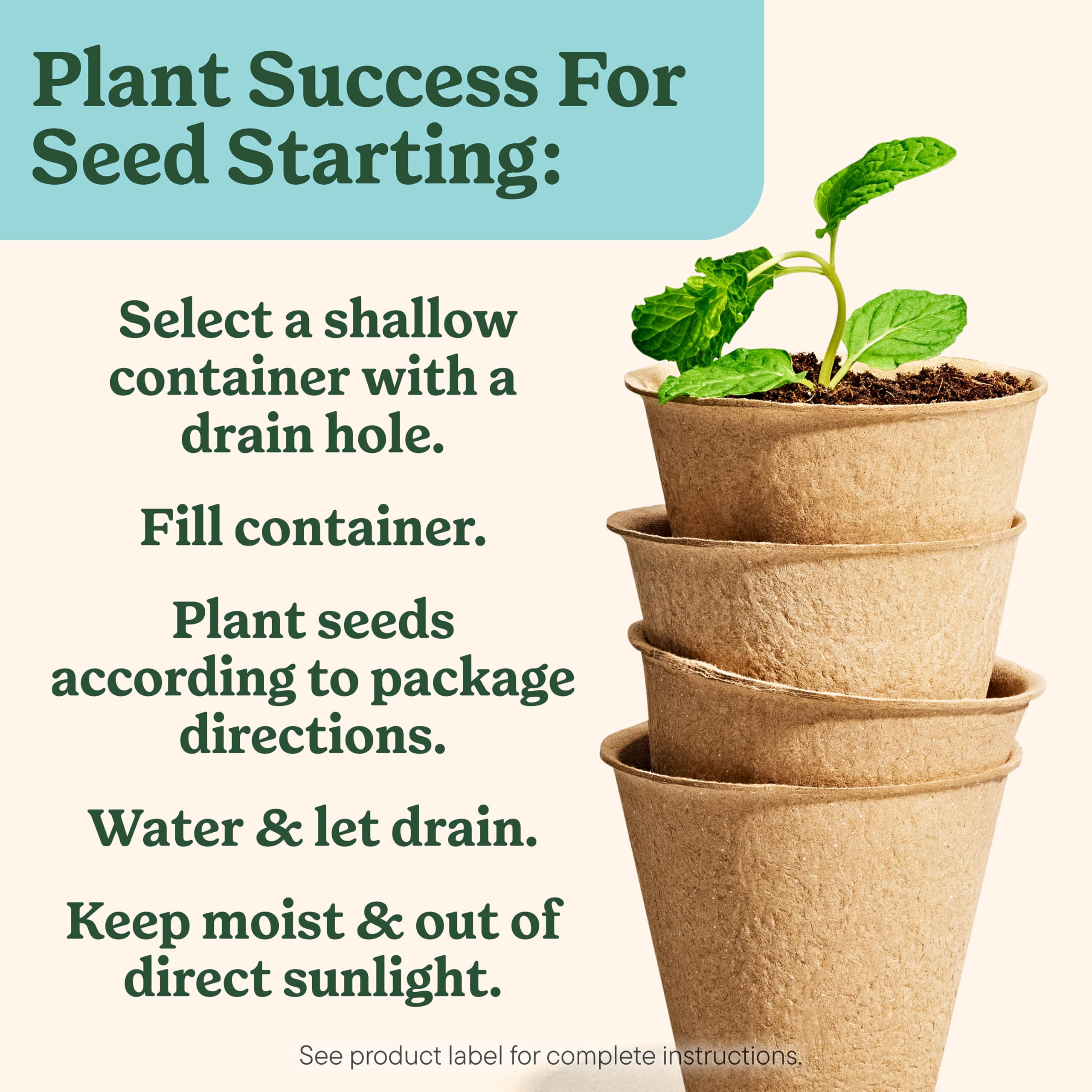 Miracle-Gro seed starting mix ideal for vegetables germination in trays or pots