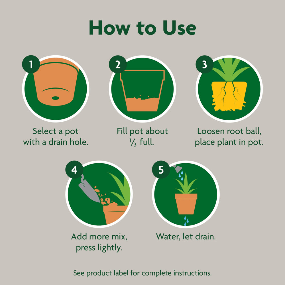 Miracle-Gro Indoor Potting Mix watering demonstration implies proper dry-to-touch intervals