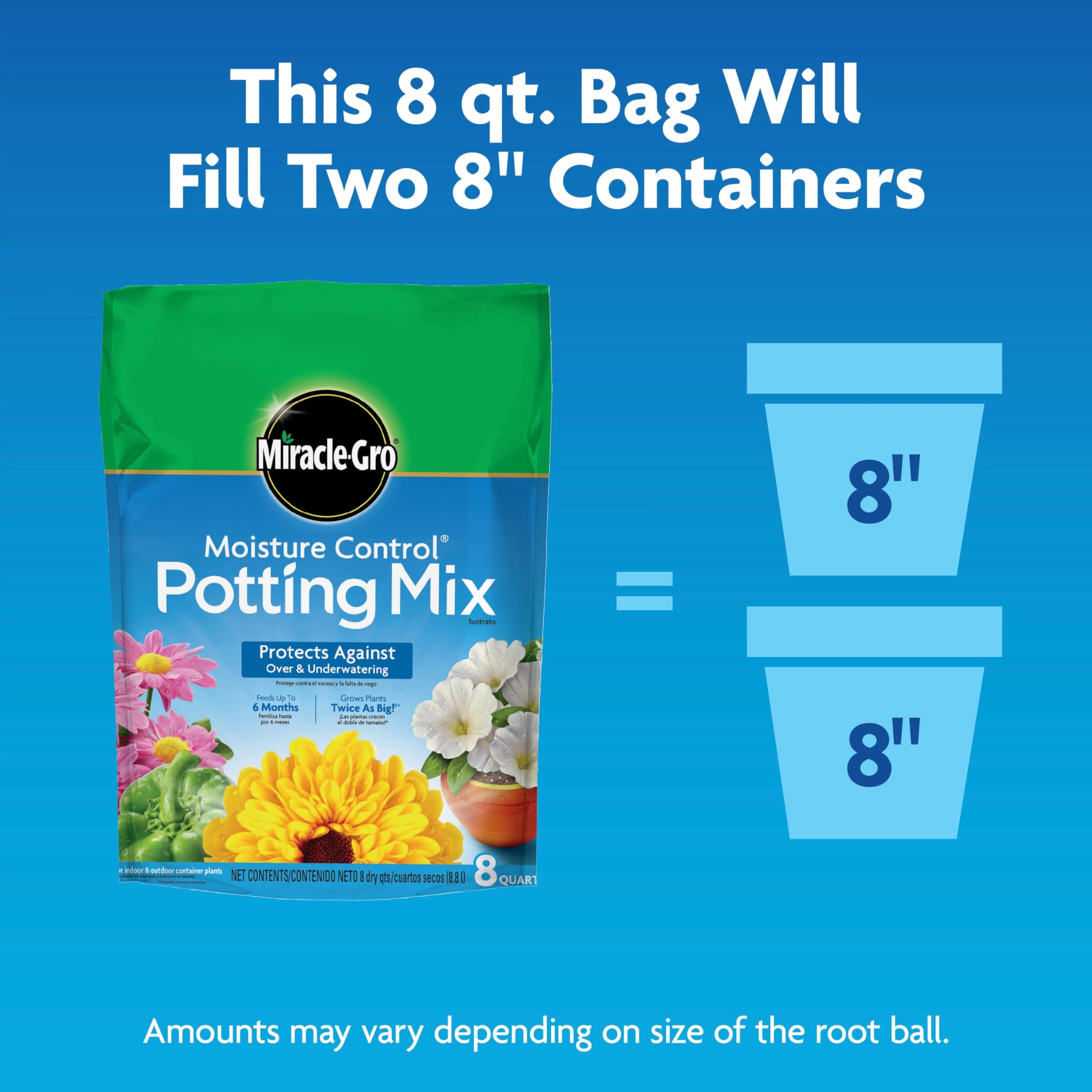 Miracle-Gro Moisture Control soil close-up highlighting earthy texture.