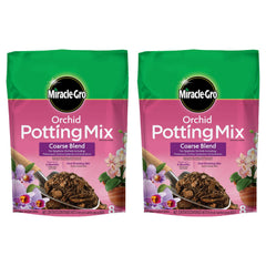 Miracle-Gro Orchid Potting Mix packaging display for easy potting setup