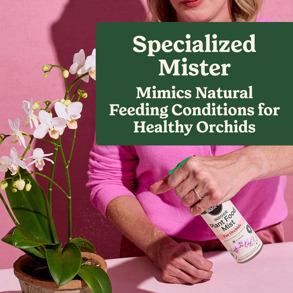 Miracle-Gro Orchid roots mist coverage highlights nutrient reach