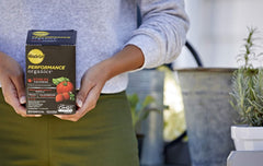Miracle-Gro Performance Organics Edibles herbs flourish in containers.