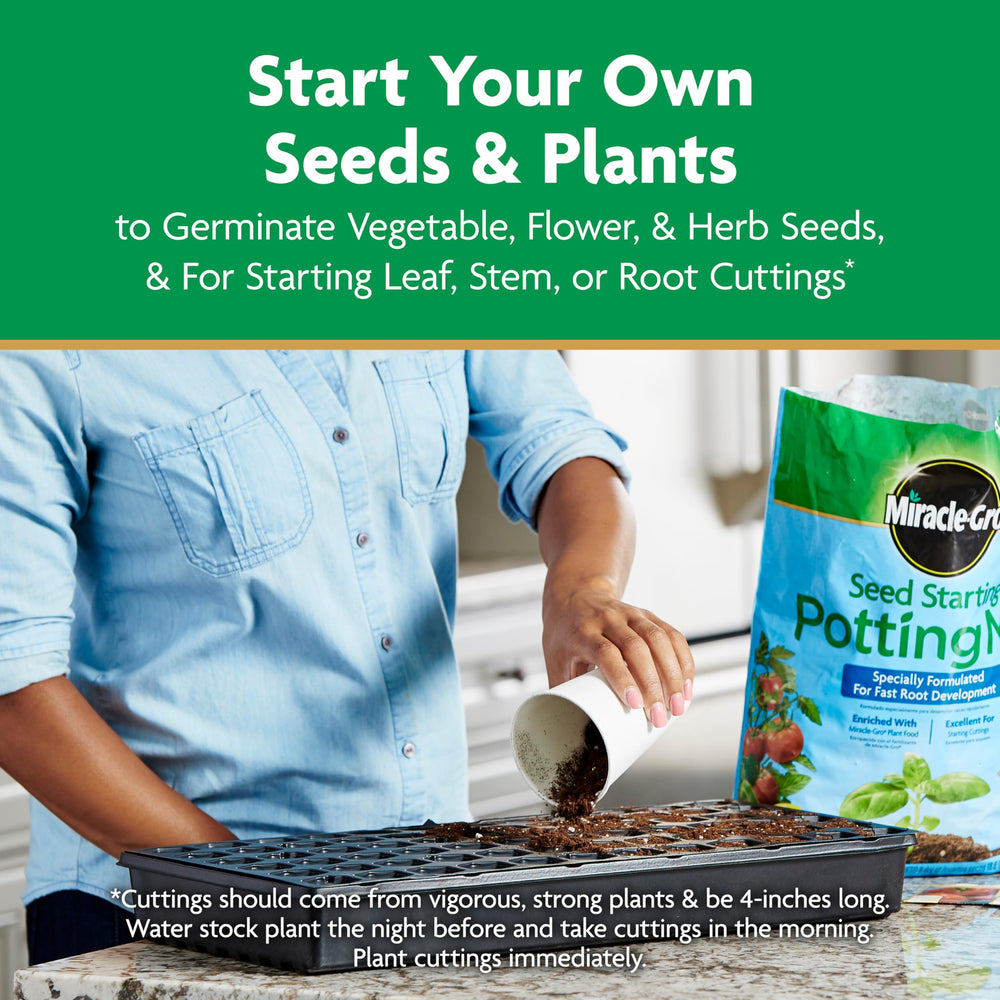 Early seedling roots developing with Miracle-Gro Seed Starting Potting Mix