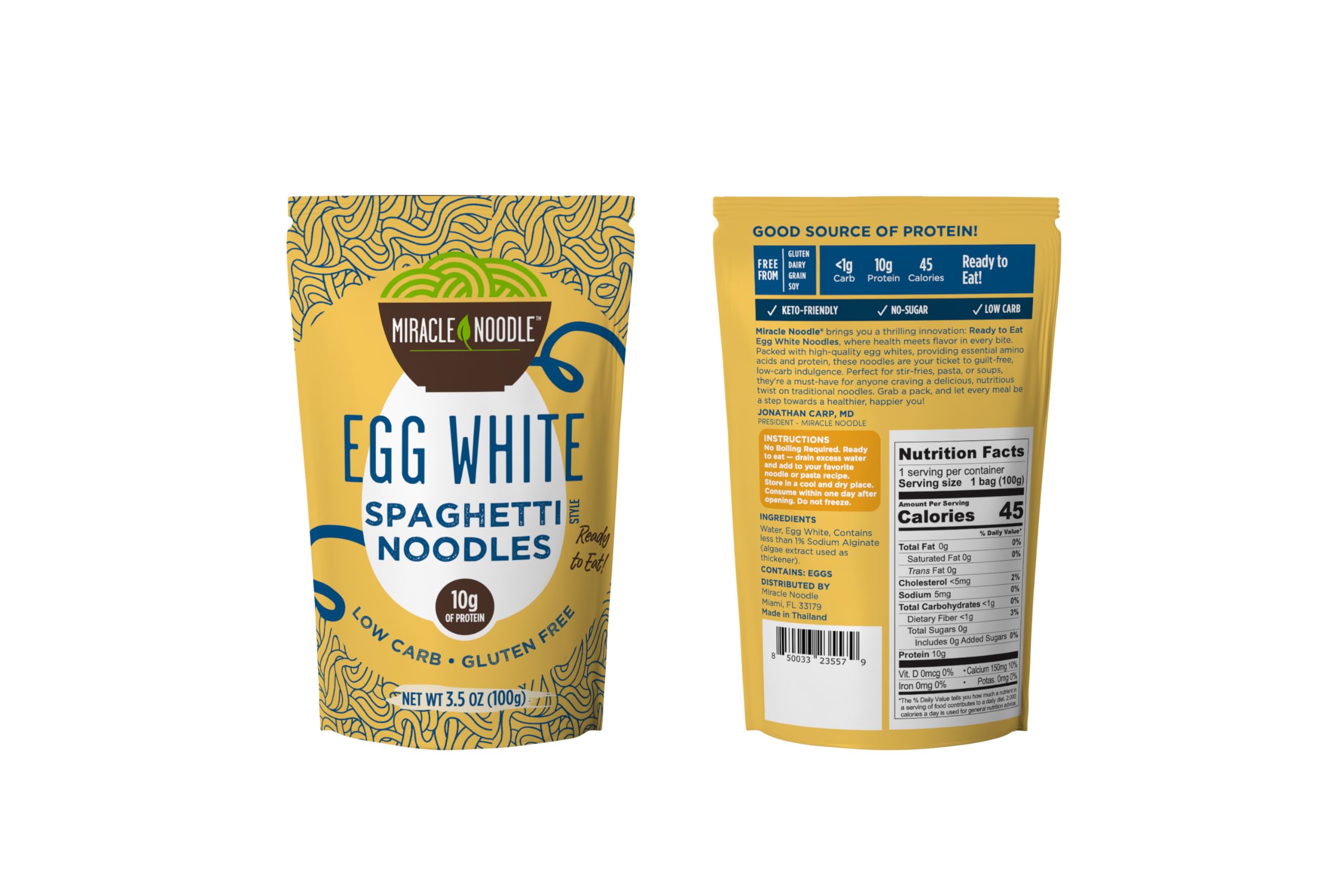 Miracle Noodle ready-to-eat pack—six 3.5 oz bags for meals.
