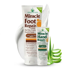 Miracle of Aloe Foot Repair Cream bottle with 60% UltraAloe for deep hydration