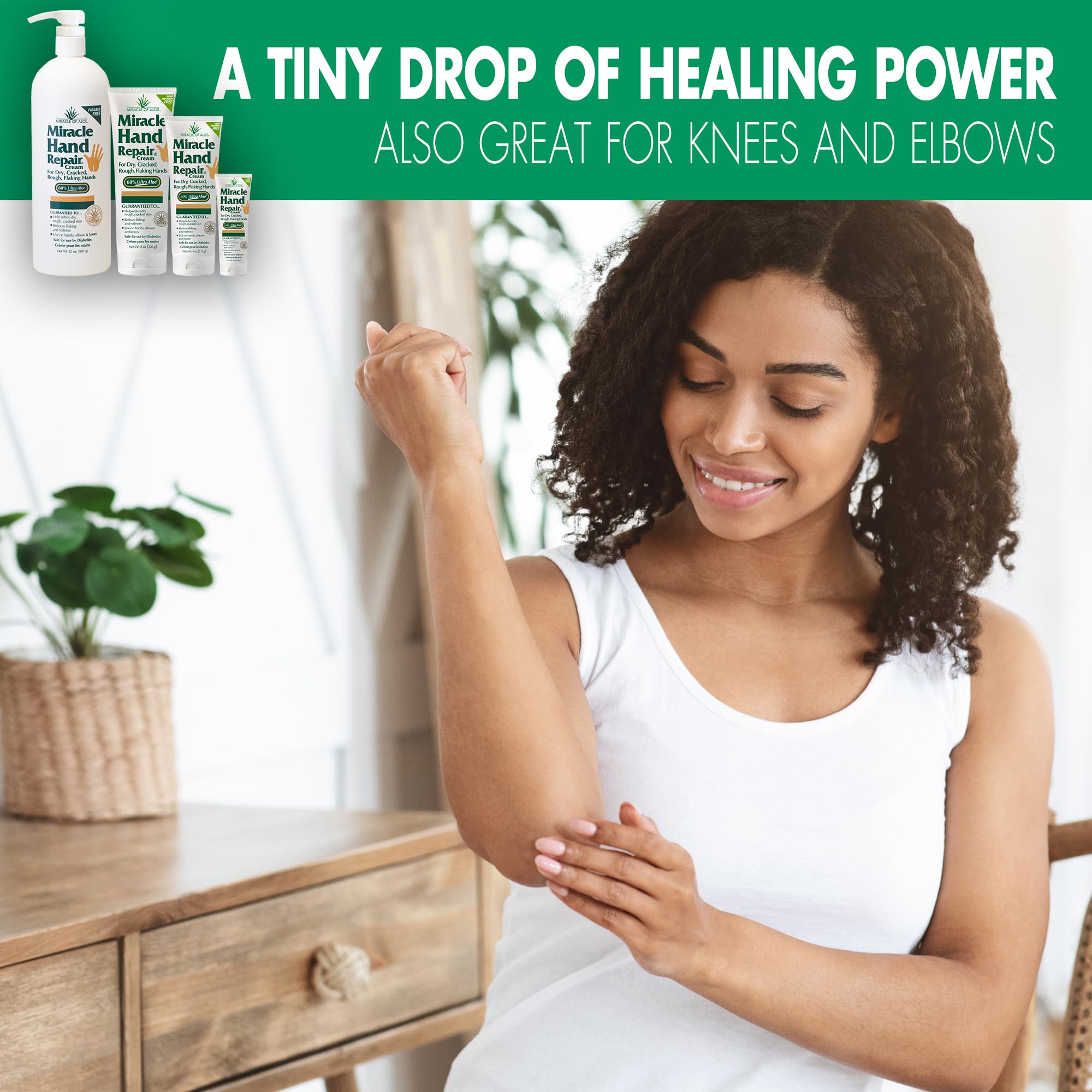 Miracle of Aloe overnight treatment helps maintain soft hands.