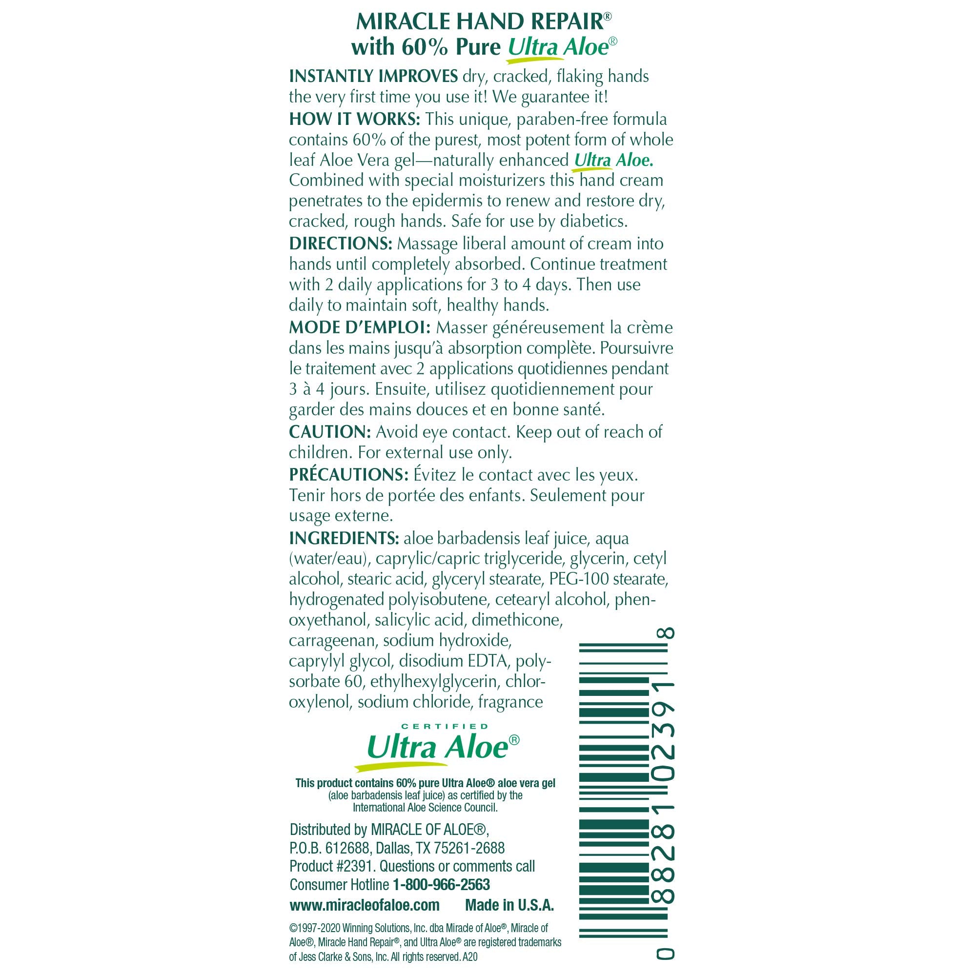 Miracle of Aloe travel-size bottle fits purses and bags.