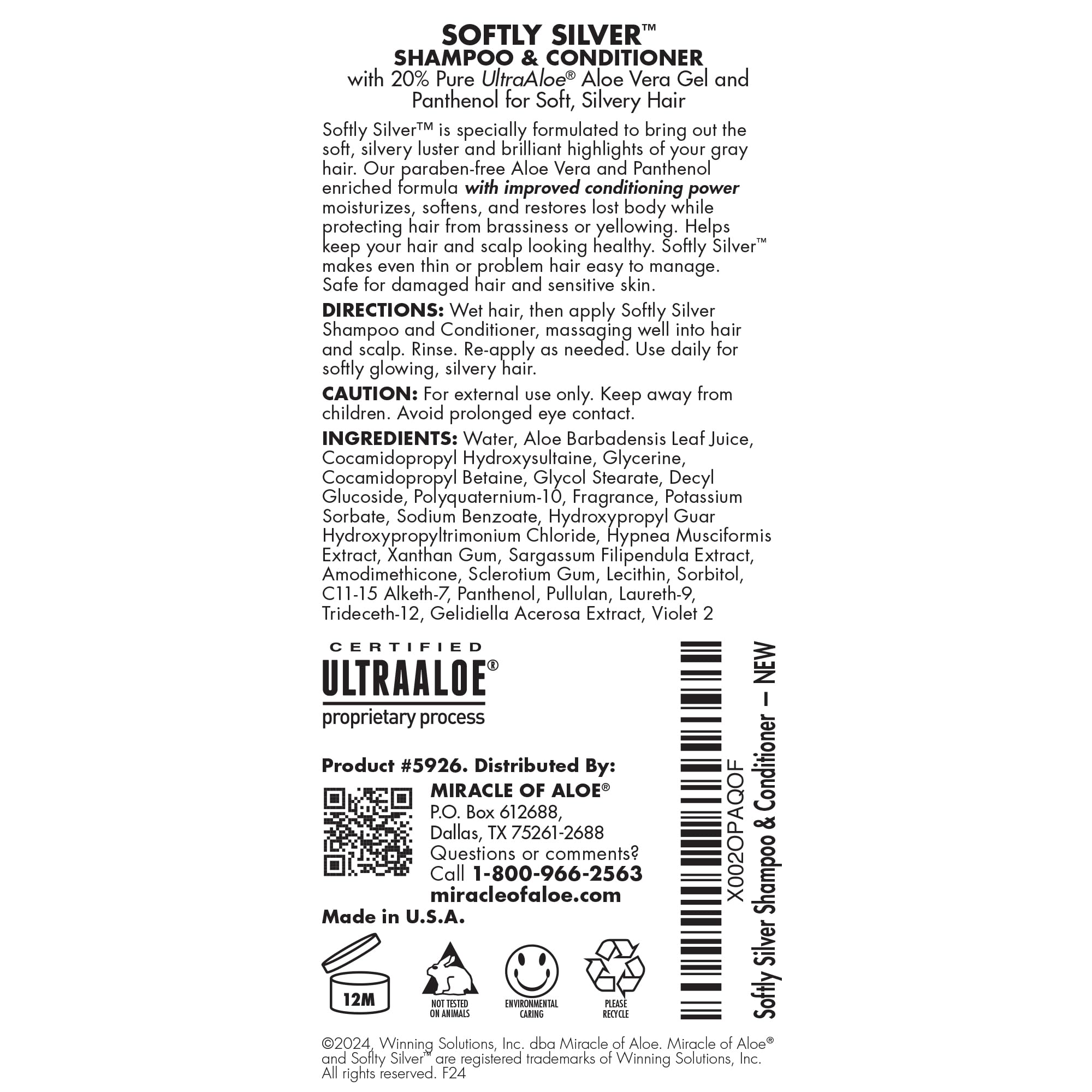 Creamy lather from Softly Silver Shampoo ready to cleanse mature gray hair.