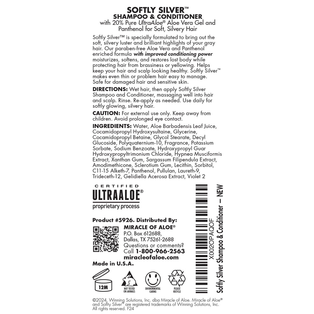 Creamy lather from Softly Silver Shampoo ready to cleanse mature gray hair.