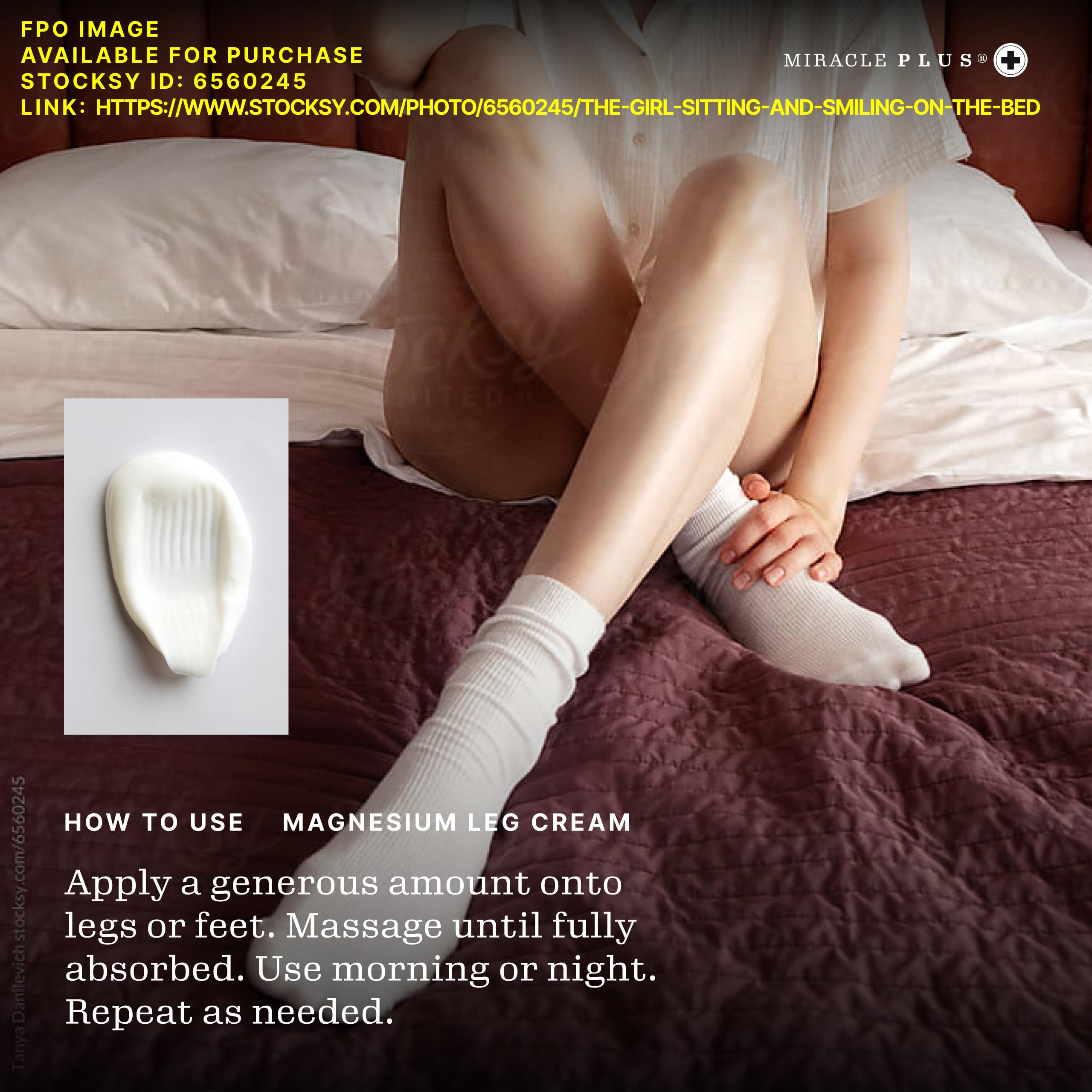 Miracle Plus Magnesium Cream lavender scent image evokes relaxing mood during application.