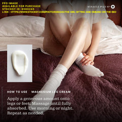 Miracle Plus Magnesium Cream lavender scent image evokes relaxing mood during application.
