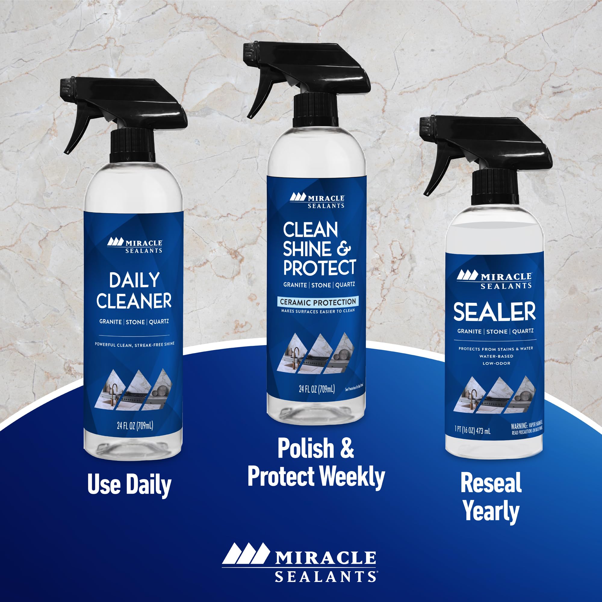 Miracle Sealants Daily Cleaner uses citrus essential oils for a pleasant aroma.