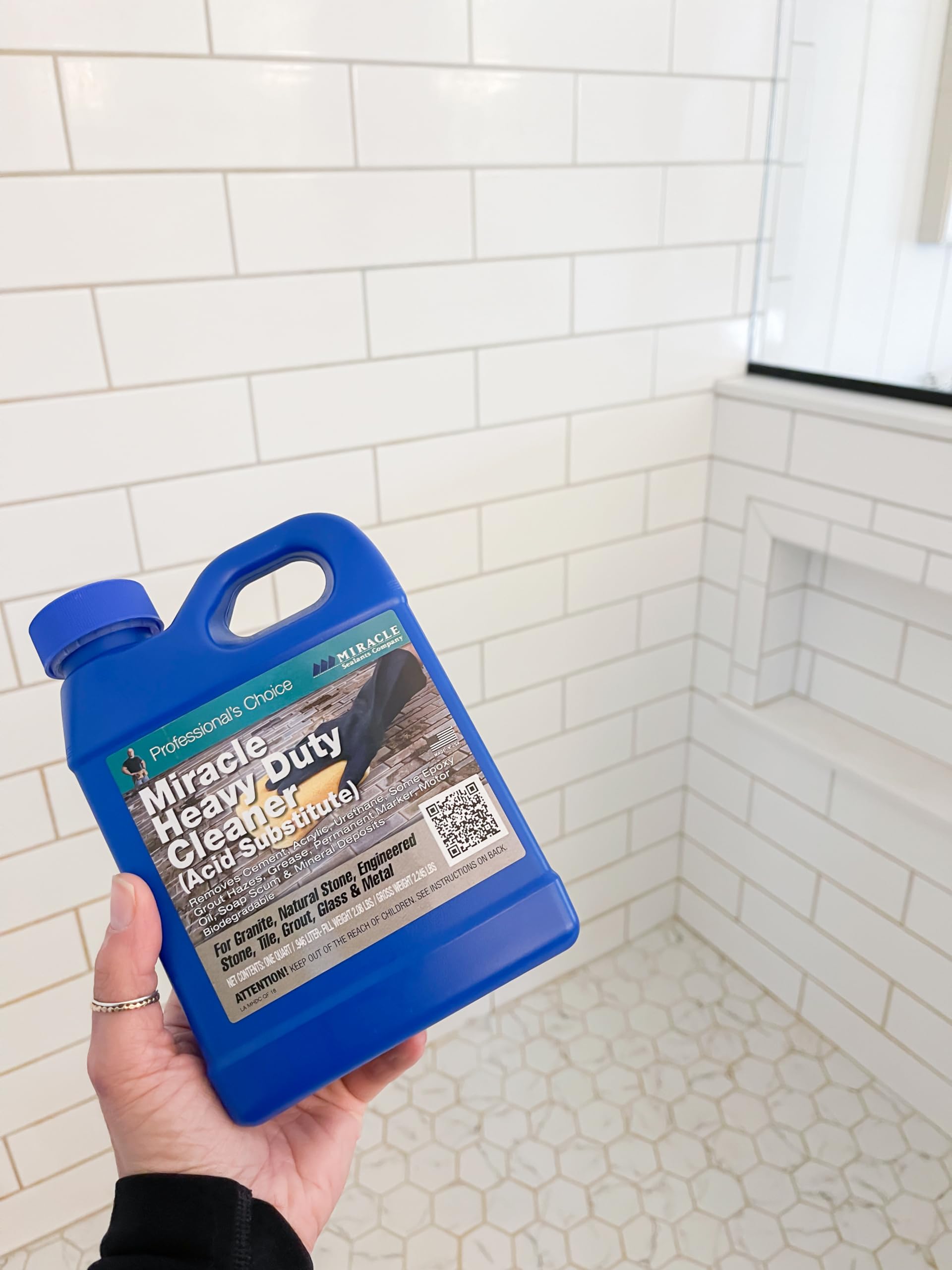 Miracle Sealants kitchen counter cleaning without residue.