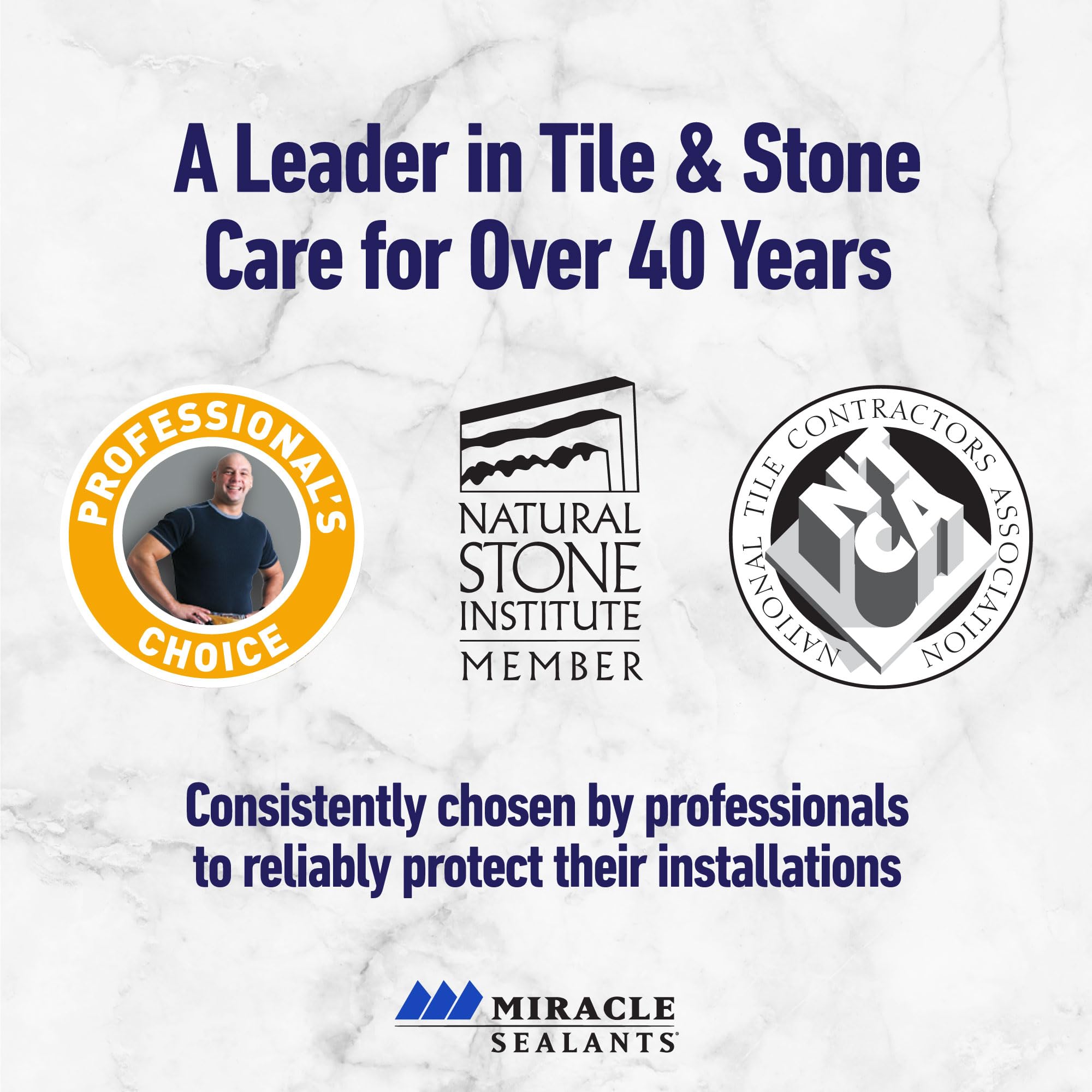 Miracle Sealants marble-safe cleaning preserves delicate stone finishes.