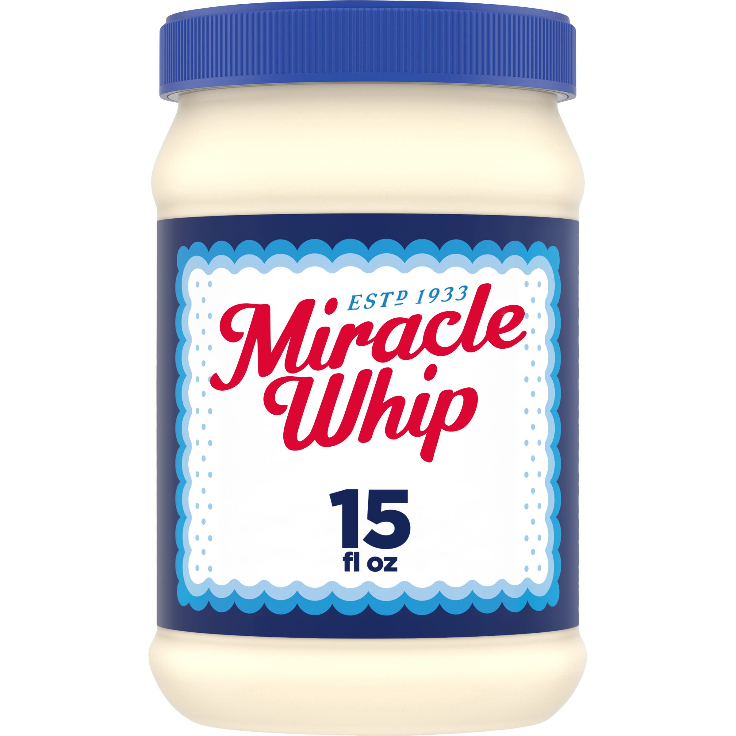 Miracle Whip Original Dressing jar front showing tangy mayo-like profile for sandwiches