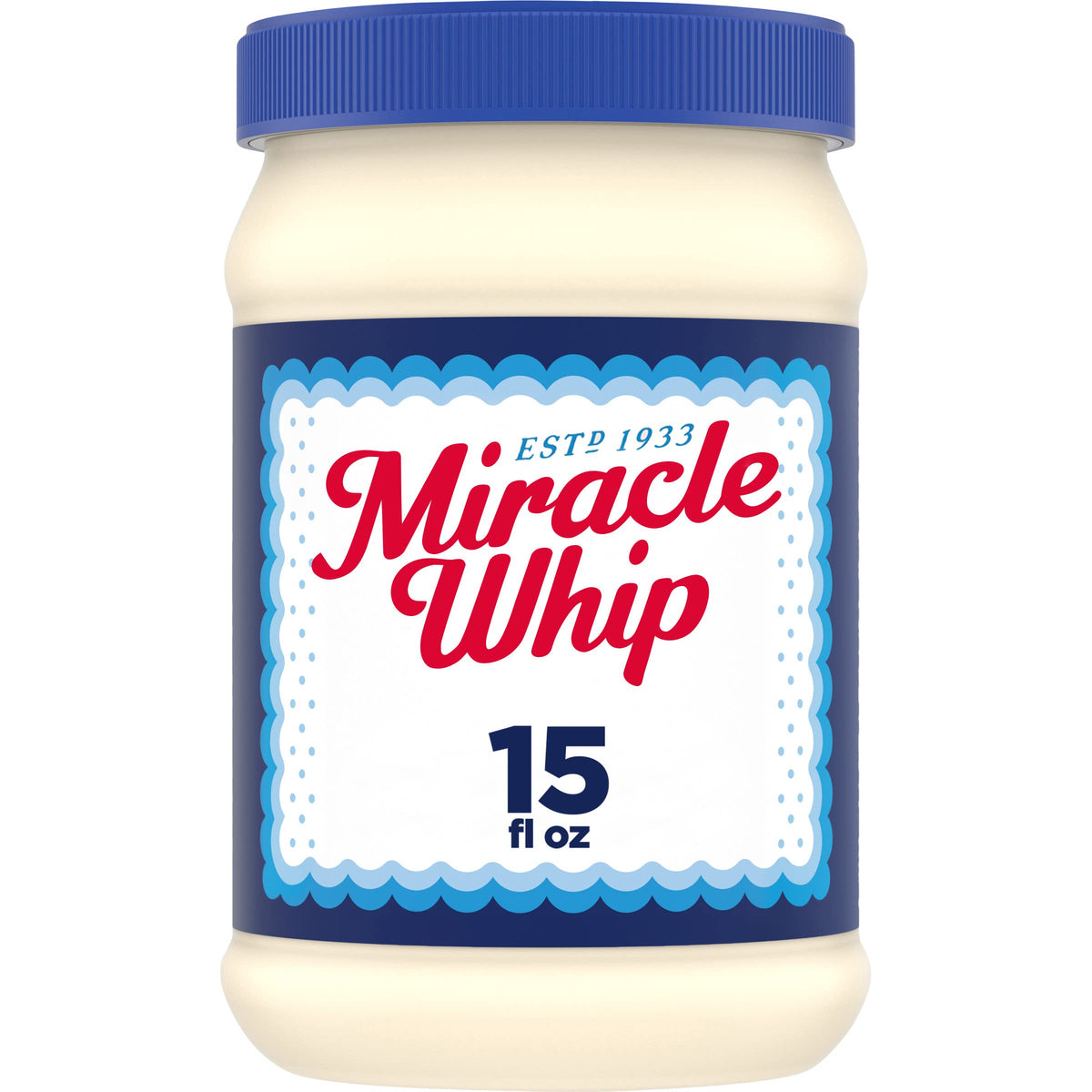 Miracle Whip Original Dressing jar front showing tangy mayo-like profile for sandwiches