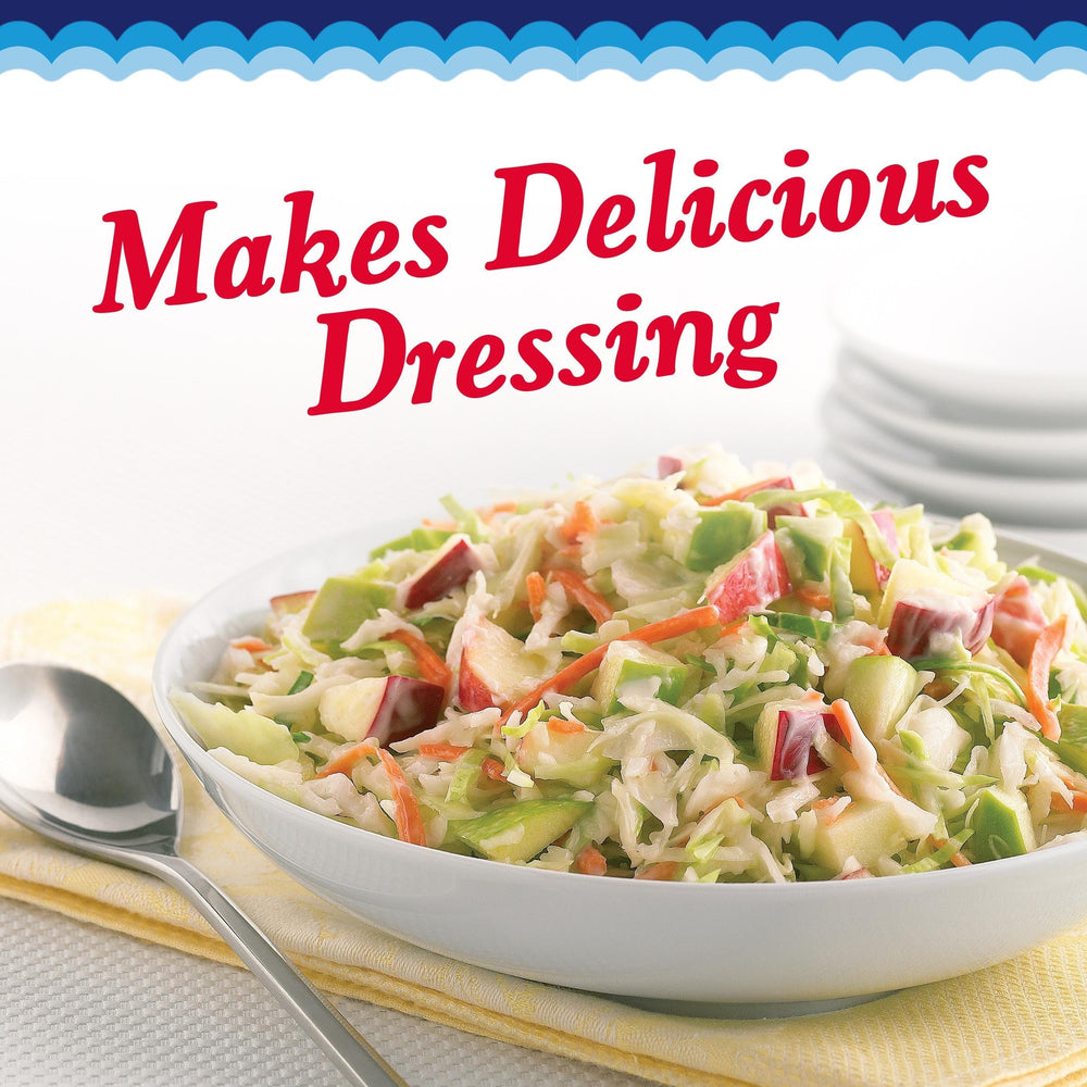 Miracle Whip dressed salad bowl with vibrant greens and veggies