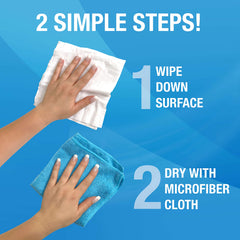 MiracleWipes cabinets cleaning to remove smudges and grime.