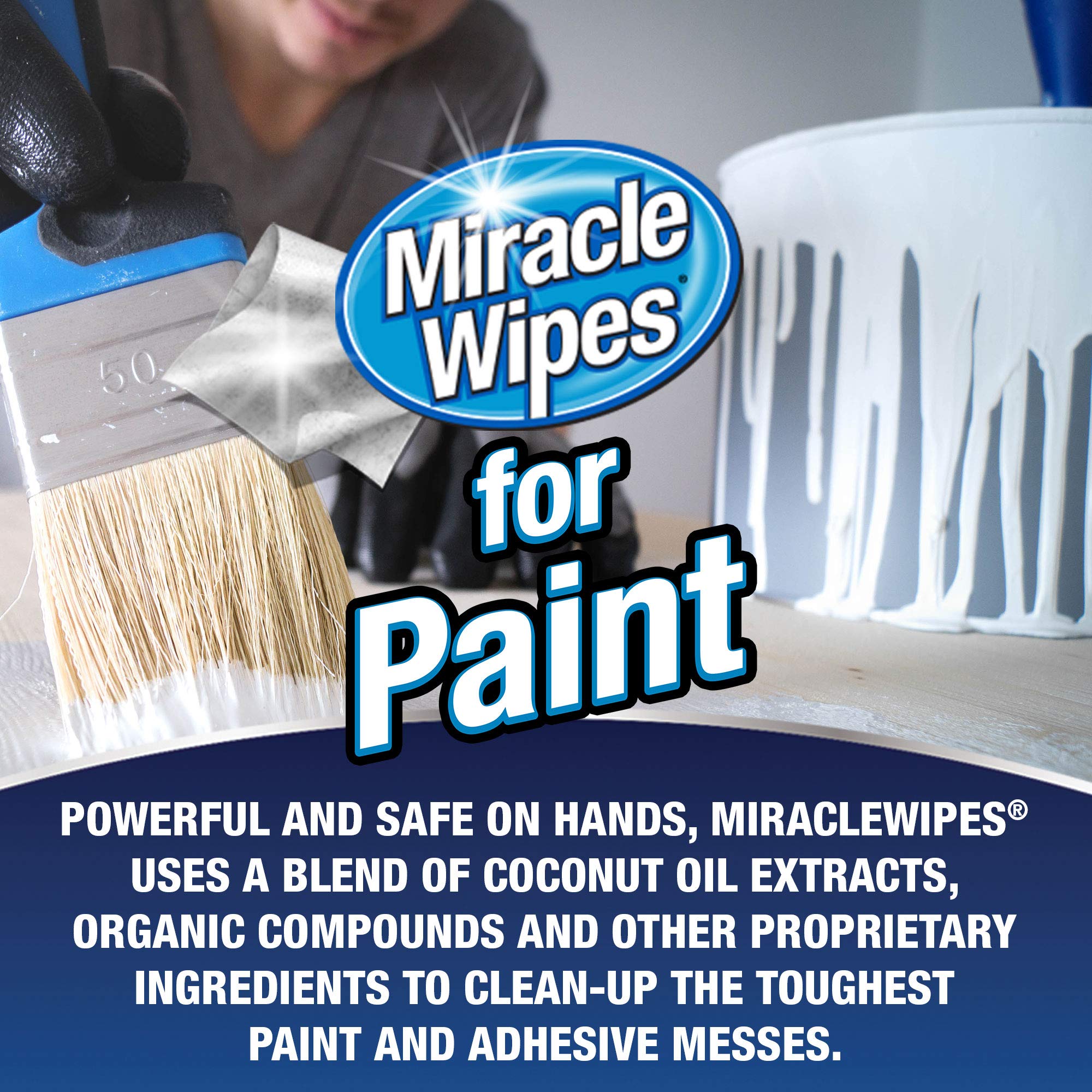 MiracleWipes glycerin formula protects skin during cleaning sessions.