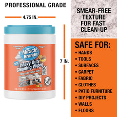 MiracleWipes Heavy Duty Cleaning bathroom tile for versatile surface care
