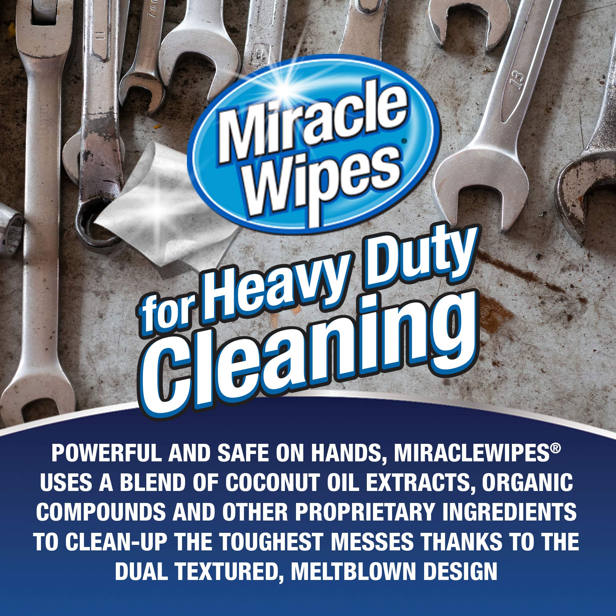 MiracleWipes Heavy Duty Cleaning leather vinyl demonstrates gentle, effective care