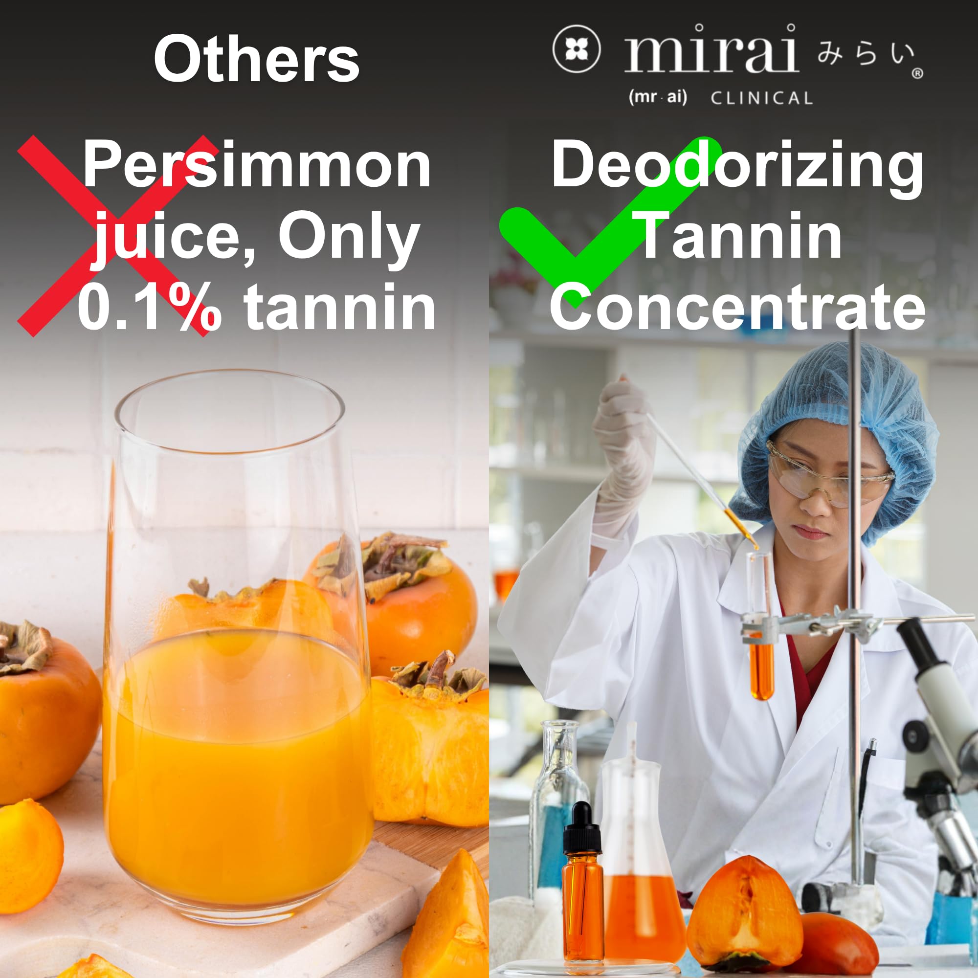 Mirai Persimmon Soap bar in hand for on-the-go cleansing and confidence.