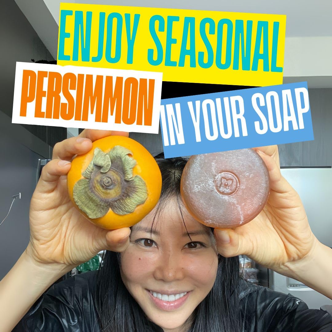Mirai Persimmon Soap Bar in-use scene for refreshing daily routine.
