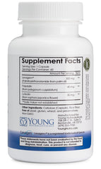Mirica Advanced bottle label close-up highlights PEA, luteolin, and polydatin.