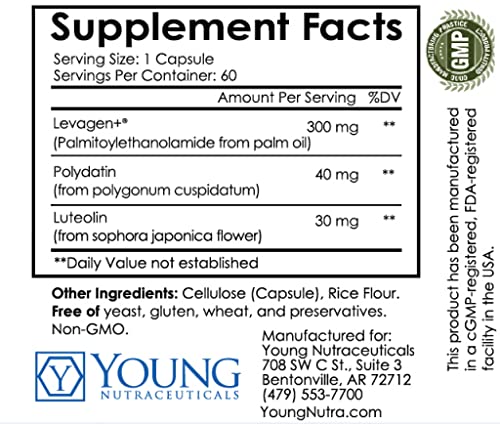 Mirica Advanced ingredients chart visualizes Levagen PEA and key botanicals.
