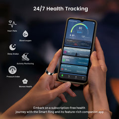 Mirlray Smart Ring tracks heart rate and SpO2 during exercise.
