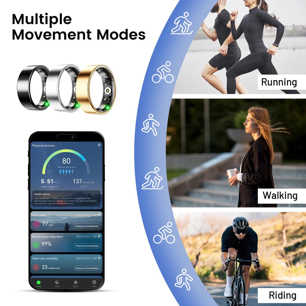 Mirlray Smart Ring provides sleep tracking insights for nightly rest.