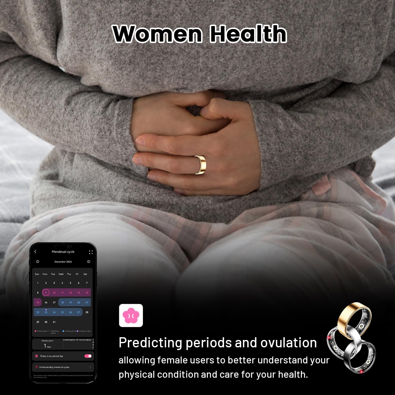 Mirlray Smart Ring data via app with no subscription fees.