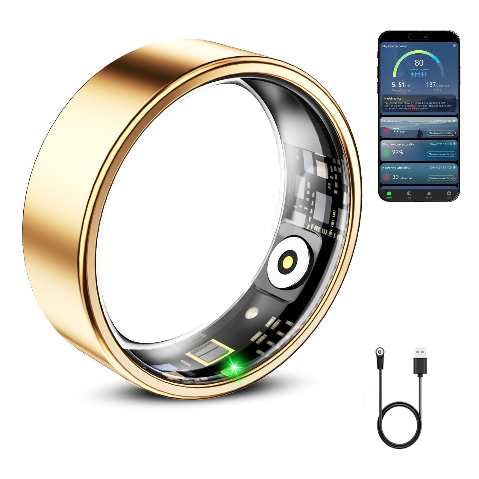 Mirlray Smart Ring on finger shows ultra-thin design for daily wear.