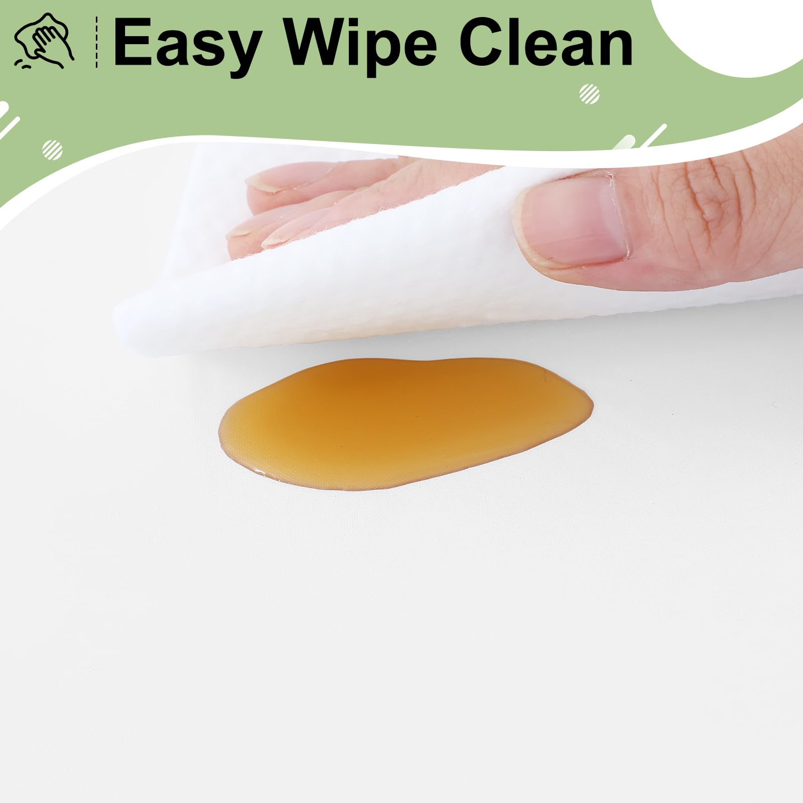 Misaya quick-clean tablecloth simplifies cleanup after festive gatherings.