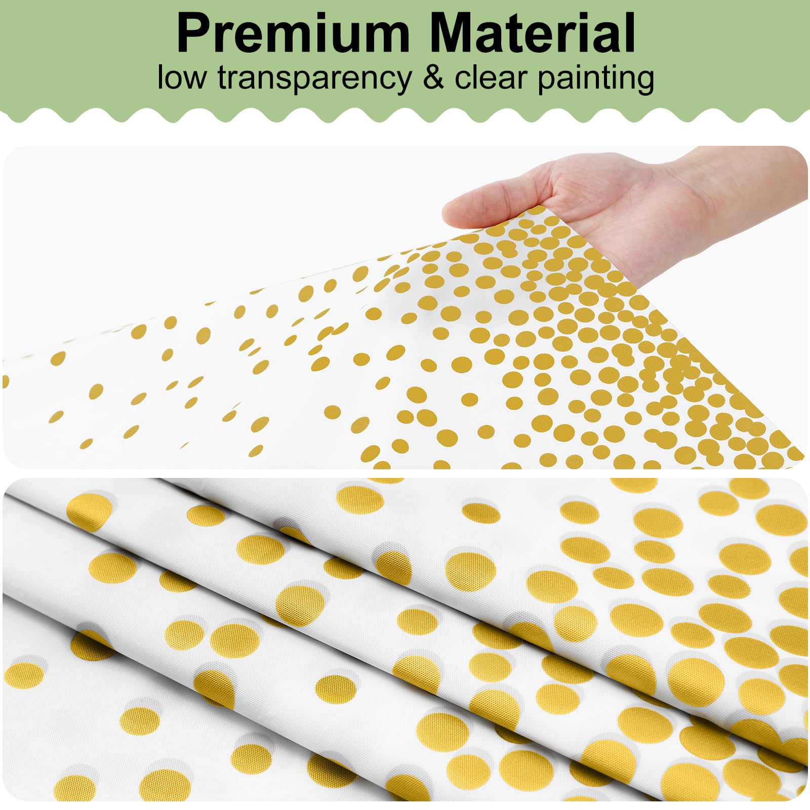 Misaya disposable tablecloths offer convenient post-event disposal and storage.