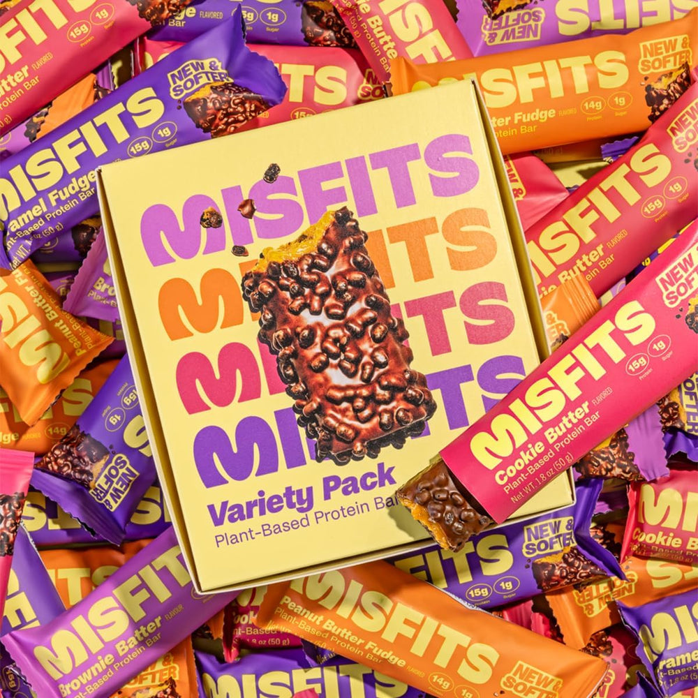 Misfits bar on-the-go packaging for busy days and smart snacking
