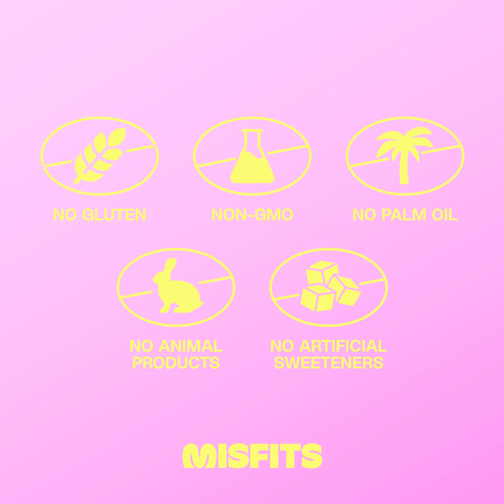Misfits vegan chocolate coating for a dessert-like dairy-free bite