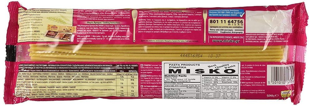 Misko pastitsio bake-ready noodles for layered casseroles.