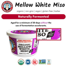 Close-up of organic soybeans used in Miso Master Mellow White.
