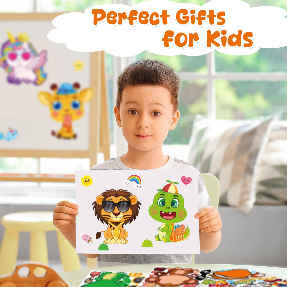Miss Fantasy safari stickers playful animals for classrooms, parties, and scrapbooks.