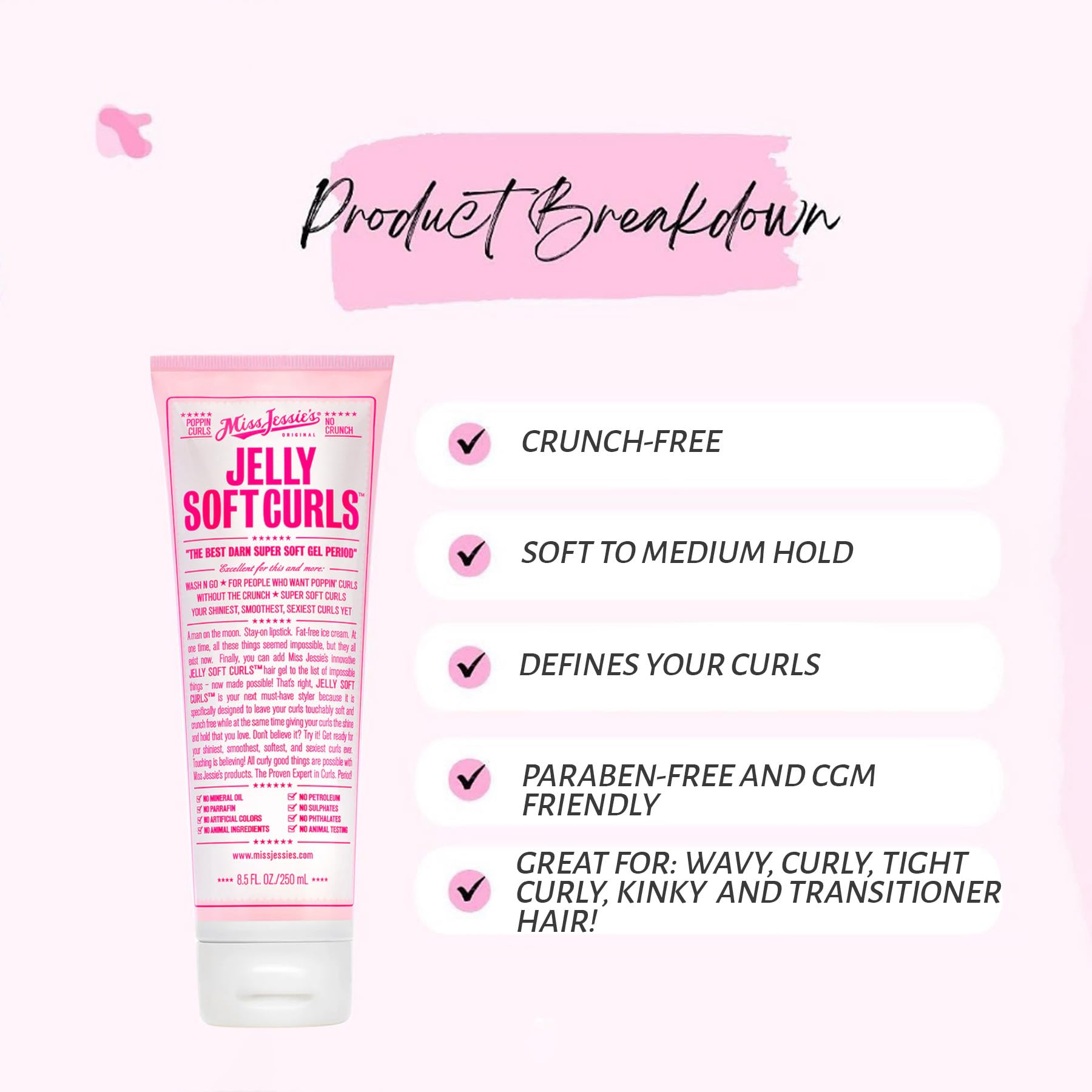 Miss Jessie's Jelly Soft Curls defined curls with bounce and shape