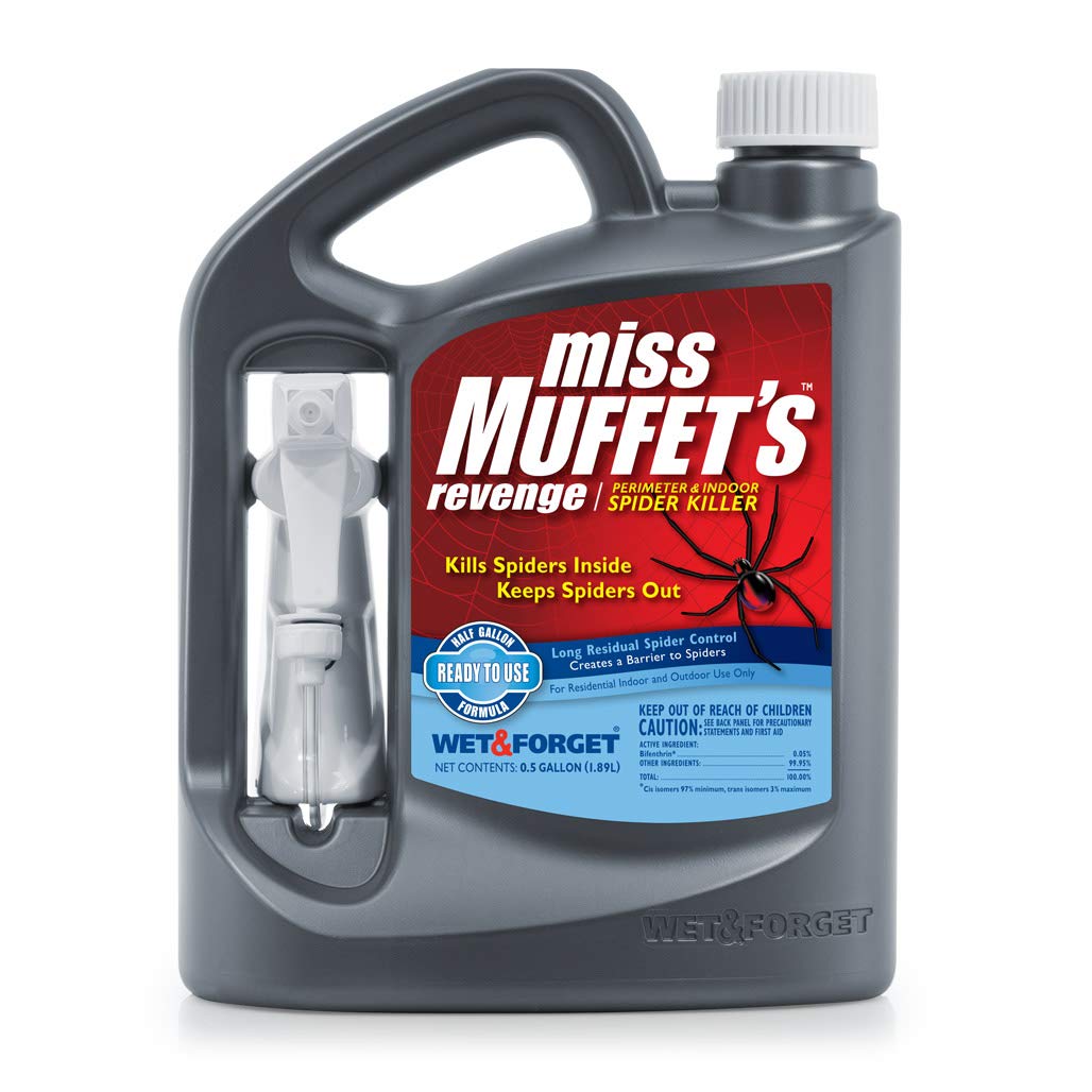 Miss Muffet's Revenge gray bottle ready-to-use spider killer for indoor and outdoor use
