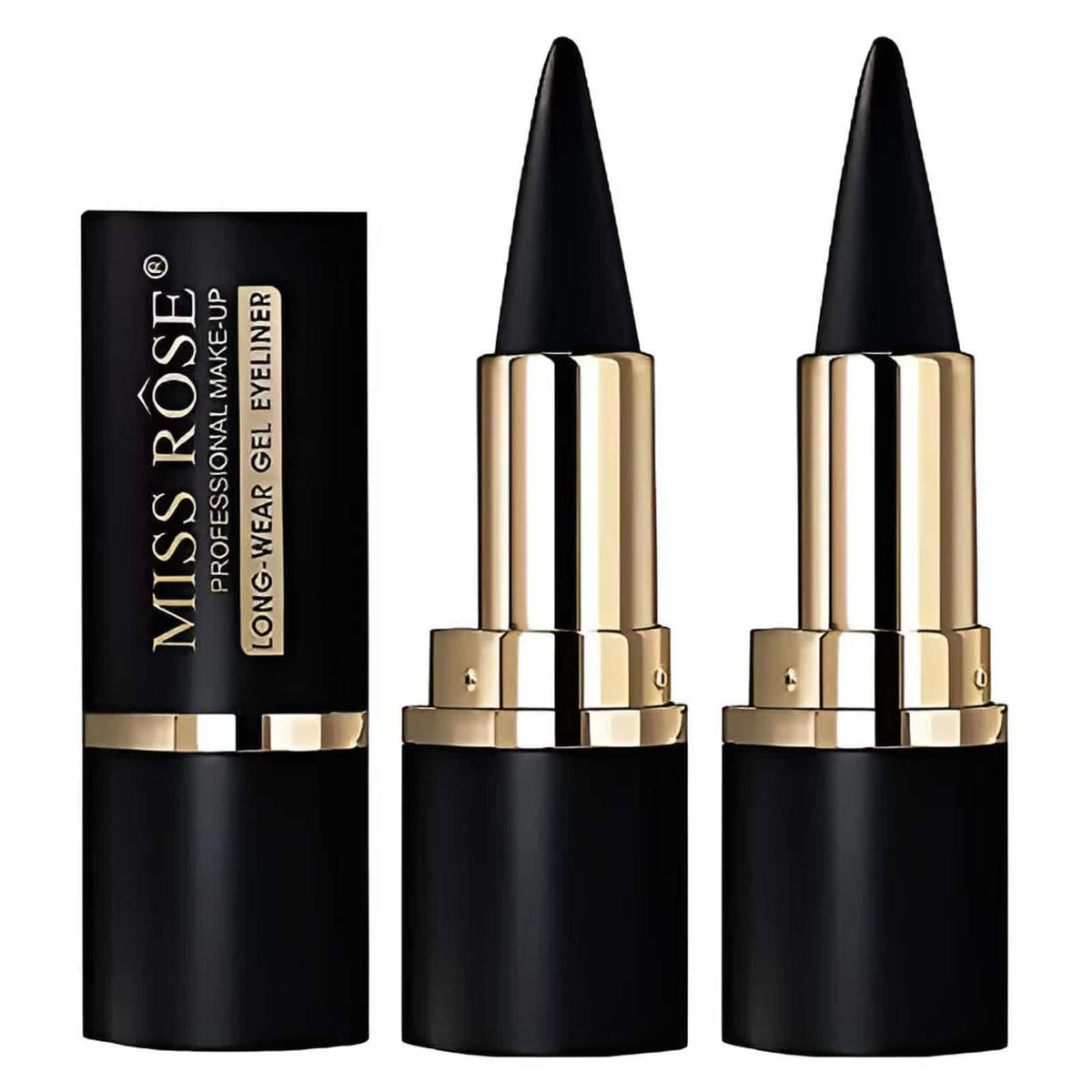 MISS ROSE M gel eyeliner close-up tip for smooth application.