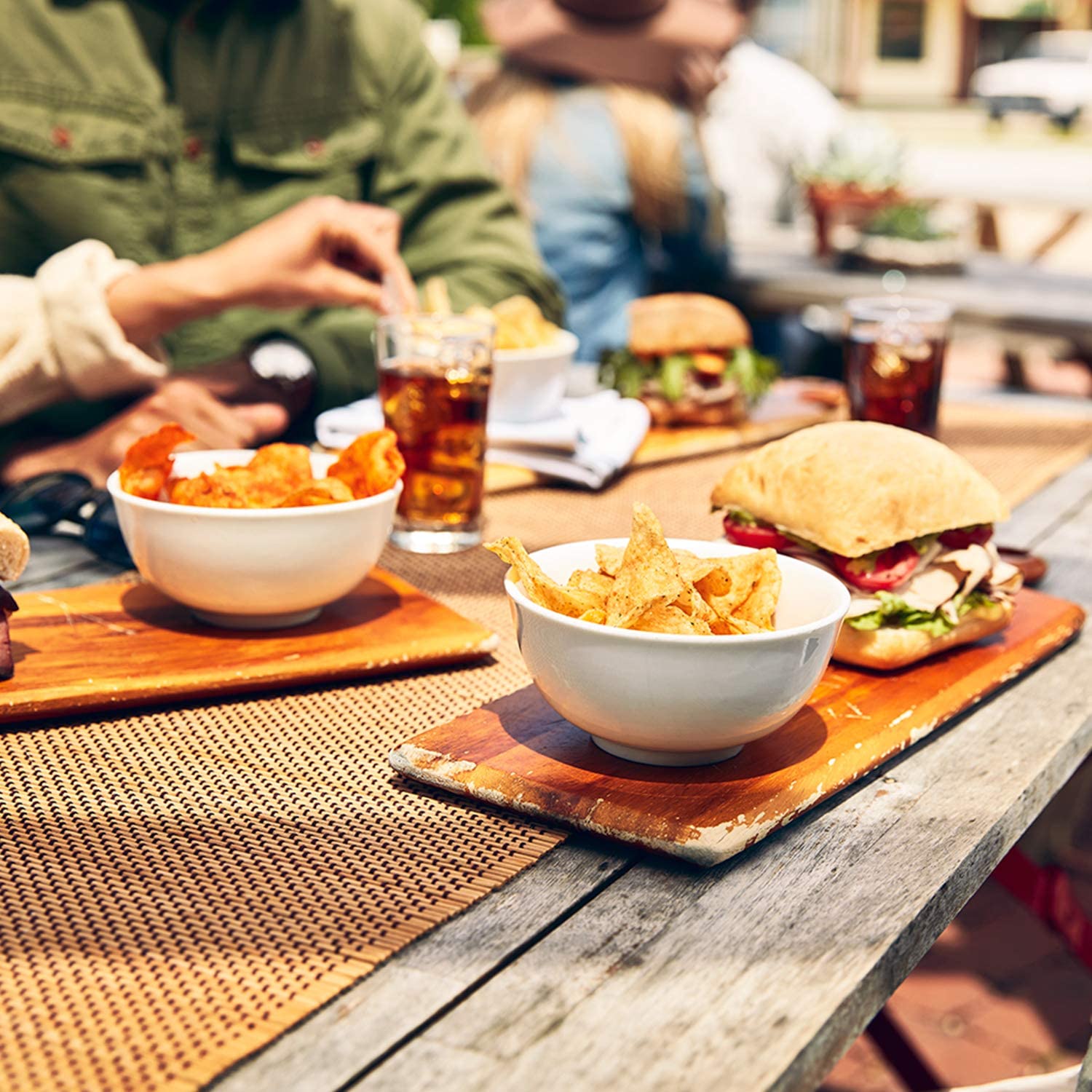 Chips in a lunchbox pair with salsa for a quick snack.