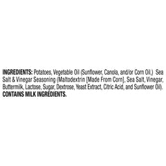 Miss Vickie's Sea Salt & Vinegar chips in a 64-pack served on a tray for gatherings.