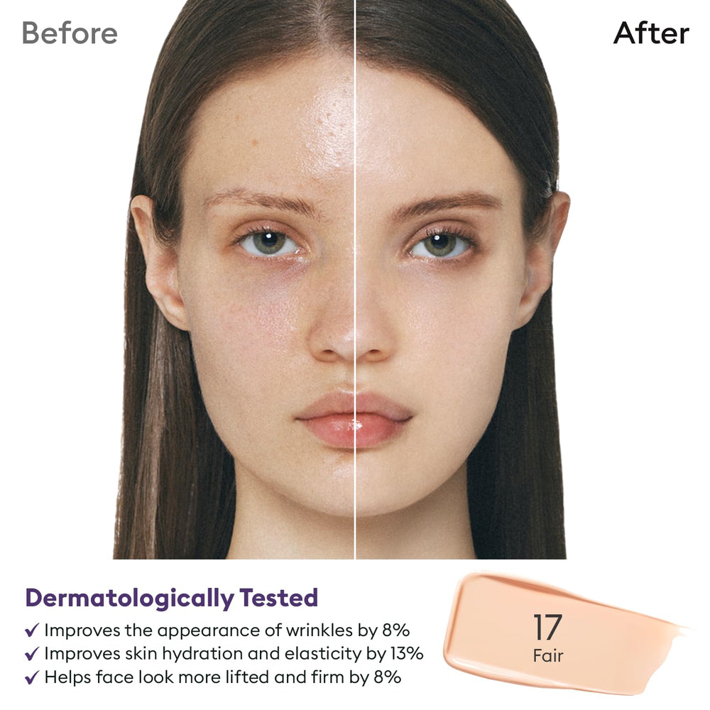 MISSHA M Perfect Cover Serum BB Cream No.17 swatch shows buildable coverage.